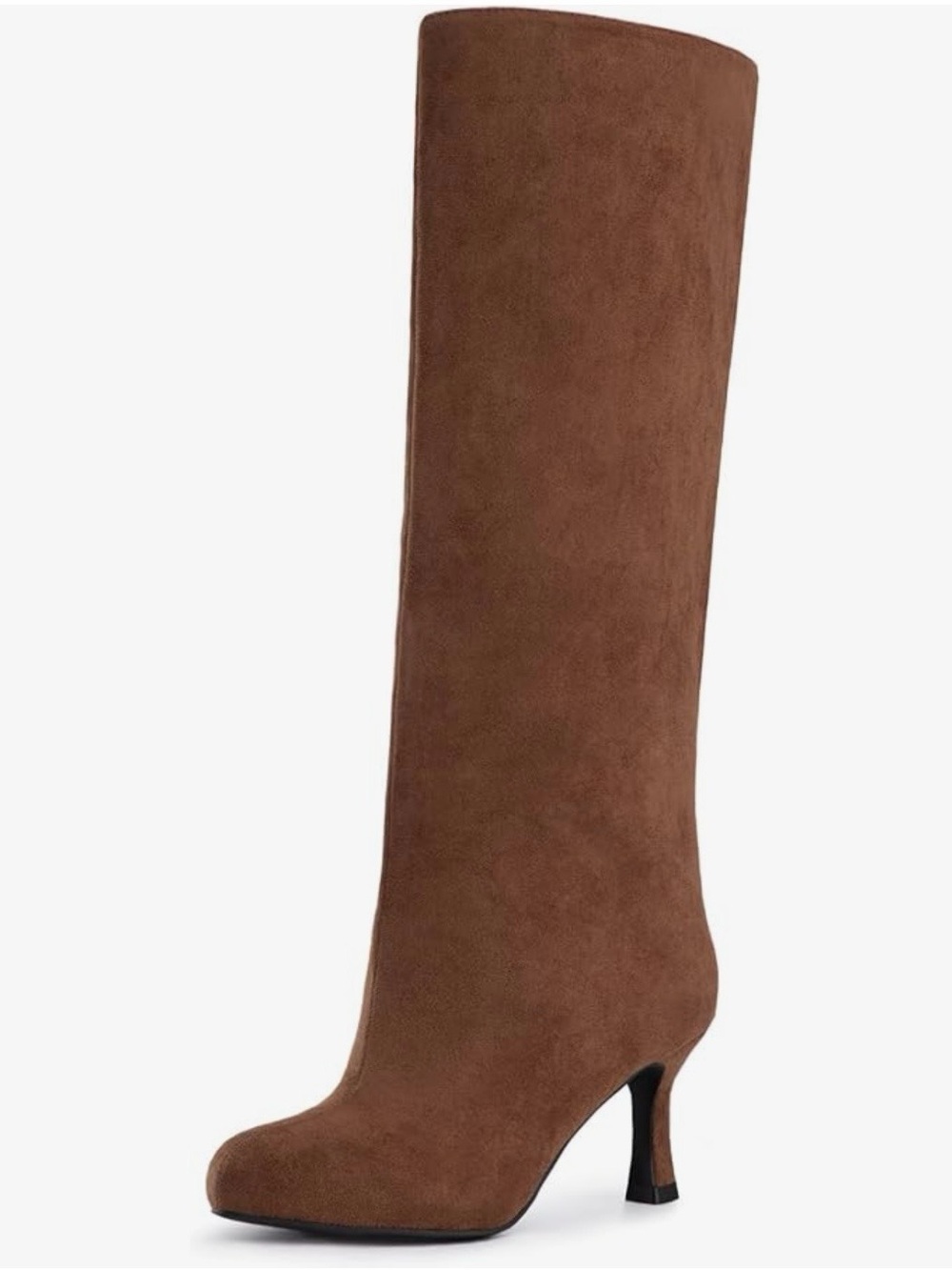 Women’s Brown Suede Knee-High Heel Boots